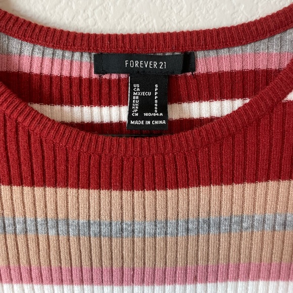 Forever21 Striped Bodycon Sweater Dress Size Small - Picture 4 of 6
